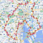 ウォーキンング都内50キロコースマップ